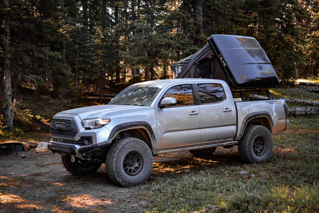 Shortbed Tacoma with an Ikamper mini rooftop tent