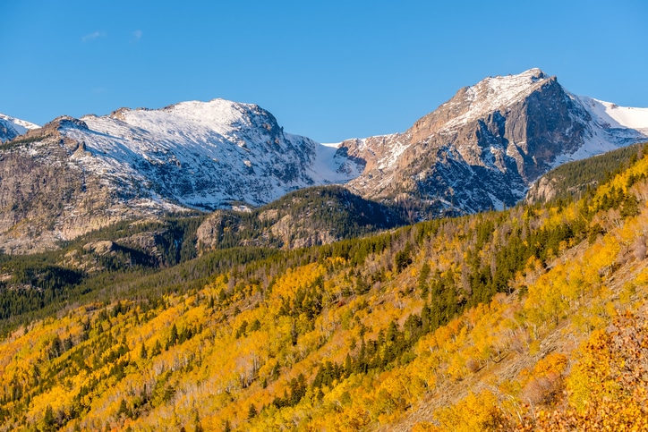 rocky mountain national park: fall leaves in colorado