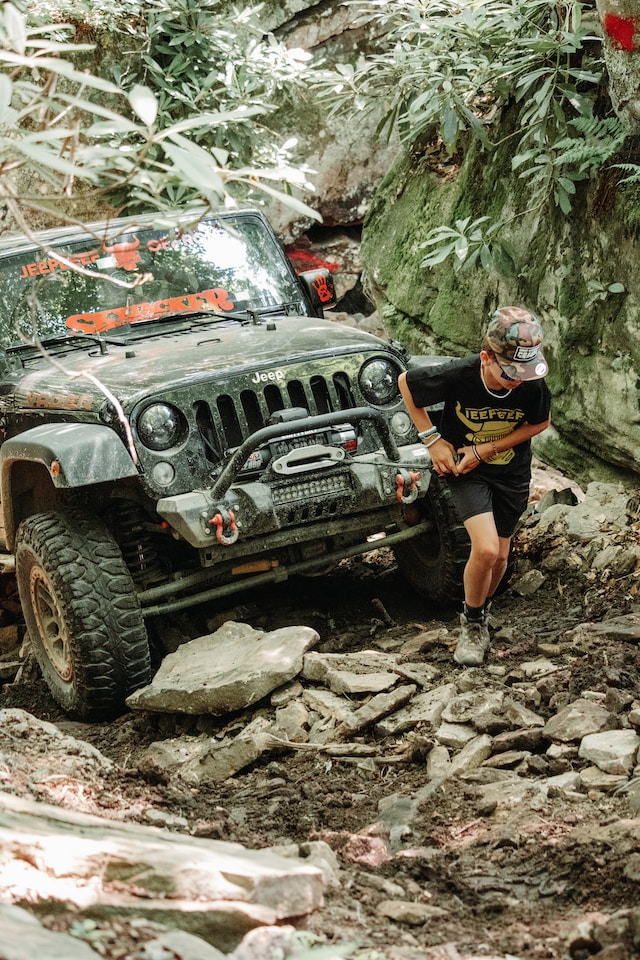 Winch on Jeep